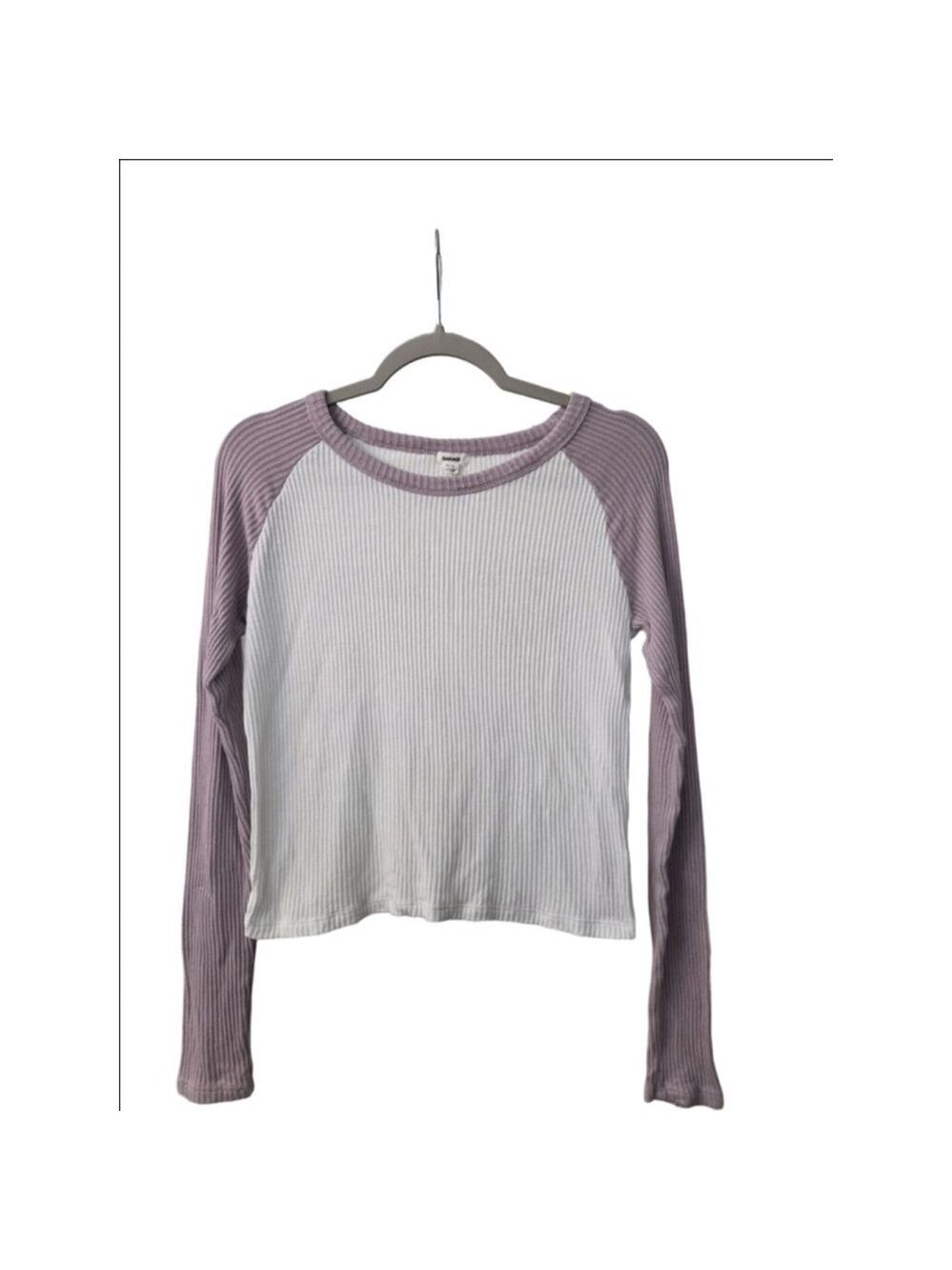 Garage Ribbed Raglan Long Sleeve Top